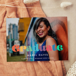 70s Foto afstuderen Aankondiging