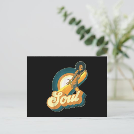 70s Funk Afro Disco Soul Aankondigingskaart (Staand voorkant)