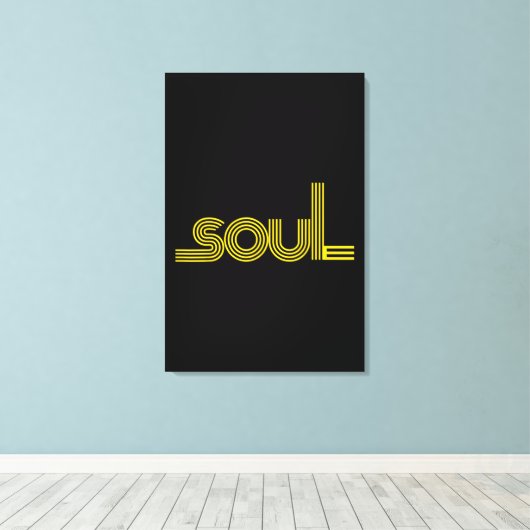 70s Funk Afro Soul Boogie Dance Love Train Canvas Afdruk (Insitu (Houten vloer))