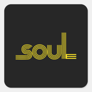 70s Funk Afro Soul Boogie Dance Love Train Vierkante Sticker