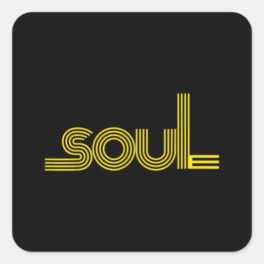 70s Funk Afro Soul Boogie Dance Love Train Vierkante Sticker (Voorkant)