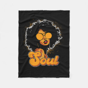 70s Funk Afro Vrouwen Soul Retro Style Zwart Fleece Deken