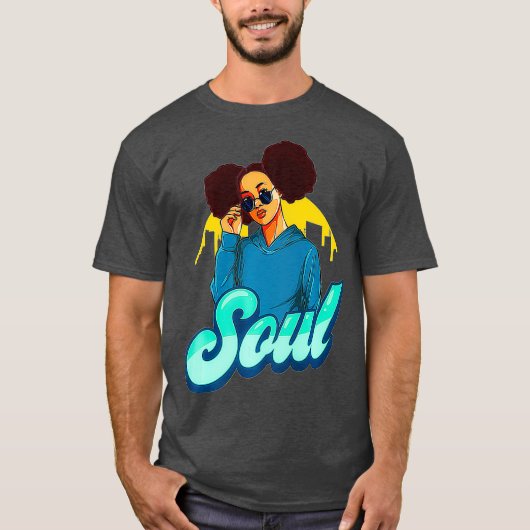 70S Funk Soul Shirt  Disco Retro Afro (Voorkant)