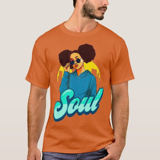 70S Funk Soul Shirt  Disco Retro Afro (Voorkant)