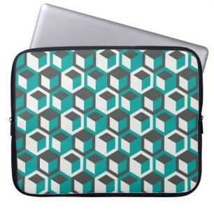 70s geïnspireerde abstracte retro geometrische naa laptop sleeve