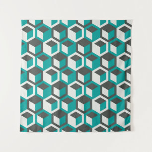 70s geïnspireerde abstracte retro geometrische naa wandkleed