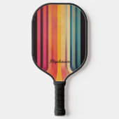 70s geïnspireerde Abstracte strepen Pickleball Paddle (Voorkant)