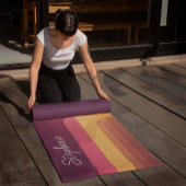 70s geïnspireerde Abstracte strepen Yogamat