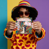 70's geïnspireerde bruiloft retro stijl groovy kaart