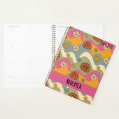 70's Geïnspireerde Retro Bloemen Maandelijkse Plan Planner (Display)