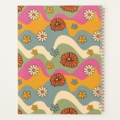 70's Geïnspireerde Retro Bloemen Maandelijkse Plan Planner (Achterkant)