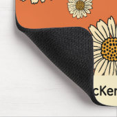 70's Geïnspireerde Retro Bloemenprint Muismat (Hoek)