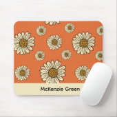 70's Geïnspireerde Retro Bloemenprint Muismat (Met muis)