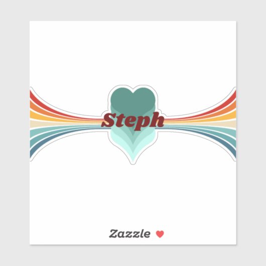 70s Geïnspireerde Retro Rainbow Stripes Sticker (Vel)