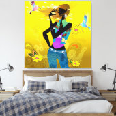70's Girl Wrapped Canvas (Insitu (Slaapkamer))