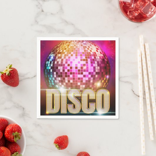 70's Glitzy Disco Ball| Retro disco dansfeest Servet (Insitu)