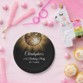 70's Gold Disco thema verjaardagsfeestje Papieren Bordje (Feest)