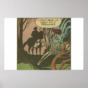 70s Golden age Horror strips   enge retro-komiek Poster