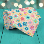 70s Granny Square Crochet Necktie Stropdas<br><div class="desc">This unique necktie features a vibrant 70s-inspired design, crafted with intricate granny square crochet. It's a bold and stylish statement piece, perfect for adding a touch of retro charm and handmade artistry to any outfit. The warm, inviting colors and textured pattern make it a conversation starter, suitable for both casual...</div>