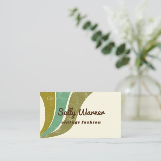 70s , groen, met resorptie gevoelig visitekaartje (Staand voorkant)