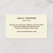 70s , groen, met resorptie gevoelig visitekaartje (Achterkant)