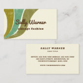 70s , groen, met resorptie gevoelig visitekaartje (Voorkant / Achterkant)