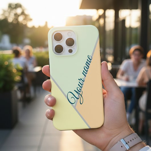 70s Groene driehoeken kleurblokpagina's Aangepaste Case-Mate iPhone Case