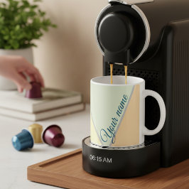 70s Groene driehoeken kleurblokpagina's Aangepaste Koffiemok