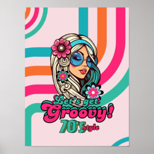70s Groovy Boogie Retro Disco Poster