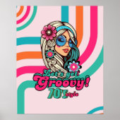 70s Groovy Boogie Retro Disco Poster (Voorkant)