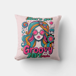70s Groovy Boogie Retro Disco Verjaardagsdecoratie Kussen