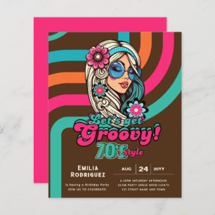 70s Groovy Boogie Retro Disco Verjaardagsfeest
