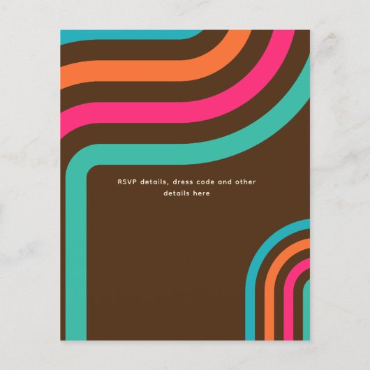 70s Groovy Boogie Retro Disco Verjaardagsfeest (Achterkant)