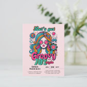 70s Groovy Boogie Retro Disco Verjaardagsfeest (Staand voorkant)