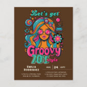 70s Groovy Boogie Retro Disco Verjaardagsfeest (Voorkant)