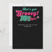 70s Groovy Boogie Retro Disco Verjaardagsfeest Kaart (Achterkant)