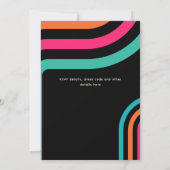 70s Groovy Boogie Retro Disco Verjaardagsfeest Kaart (Achterkant)