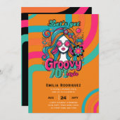 70s Groovy Boogie Retro Disco Verjaardagsfeest Kaart (Voorkant / Achterkant)