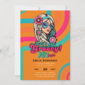 70s Groovy Boogie Retro Disco Verjaardagsfeestje Kaart (Voorkant)