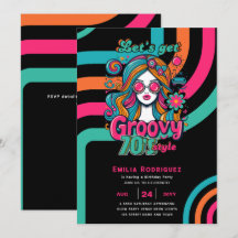 70s Groovy Boogie Retro Disco Verjaardagsfeestje