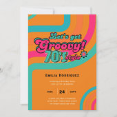 70s Groovy Boogie Retro Disco Verjaardagsfeestje Kaart (Voorkant)