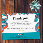 70s Groovy Business Retro Pakket Invoegen Bedankkaart