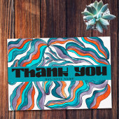 70s Groovy Business Retro Pakket Invoegen Bedankkaart