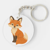 70s Groovy Cool Cat & vos Sleutelhanger (Achterkant)