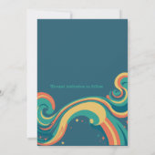 70's  groovy disco Save the date Kaart (Achterkant)