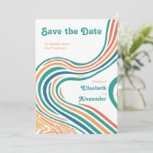 70's groovy golven, red de datum kaart (Staand voorkant)