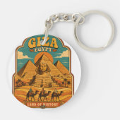 70s Groovy Grote Piramides van Gizeh Sleutelhanger (Achterkant)