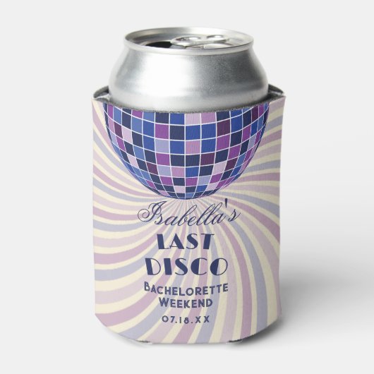 70s Groovy Laatste Disco vrijgezellenfeest Blikjeskoeler (Blikje Voorkant)