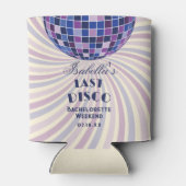 70s Groovy Laatste Disco vrijgezellenfeest Blikjeskoeler (Achterkant)