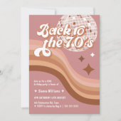 70's Groovy Retro Elke zoneroze Disco Ball Birthda Kaart (Voorkant)